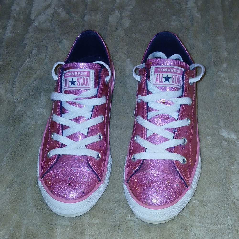 Converse Kids' Pink Glitter Sneakers